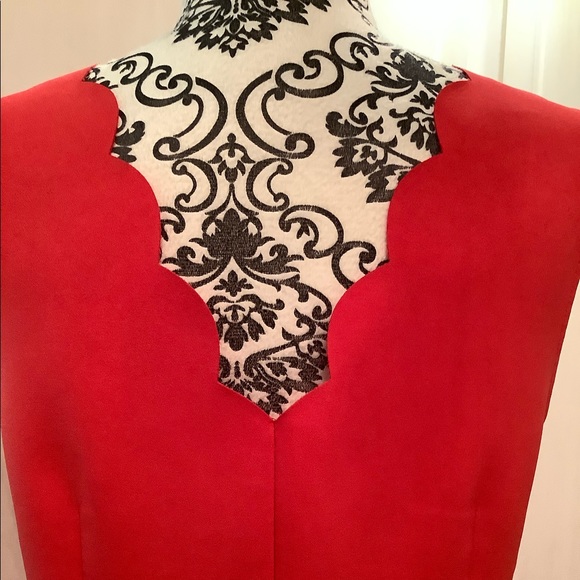 Stunning Coral JCrew Scalloped Dress, Size 10 - Picture 6 of 8